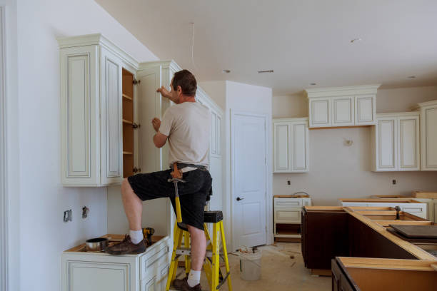 Kitchen island installation in Pottstown by JMT Kitchen Cabinet